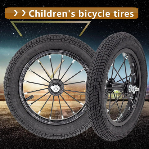 12 Inch Kids Bike Front Wheel Replacement With Solid Rubber Tire And Inner Tube Included Not For Huffy Bikes Schrader Tube Ready