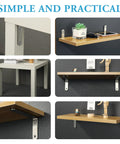 Tough As Nails Heavy Duty 12 Piece Floating Shelf Brackets Set Stainless Steel L Bracket Corner Brace 5 By 3 Inch installation examples