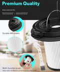 Replacement Filters Easy Fit For Bissell CleanView XR 200W And CleanView XR Pet 300W PowerLifter Turbo Cordless Stick Vacuum Models 3789 3789U 3789X 3797V 3797 3797W Part 1638010 4 Pack with durable ABS plastic and HEPA filtration, plus cleaning brush.