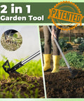 Long Handle Weed Puller Tool 60 Inch Two In One Garden Rake And Hoe for weeding in garden