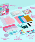 Kids Sewing Kit For Beginners: 6 Easy Projects Like Unicorn And Mermaid Pillows, includes felt sheets, thread, and tools.