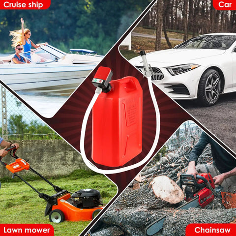 Electric Fuel Transfer Pump With Auto Stop Sensor Prevents Overfills No Spill Easy Pour 3.2 GPM Battery Powered with hose