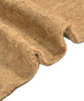 Close-up of a folded jute fiber mat, 2 ft x 2 ft, used as a Thermal Worm Blanket For Composting Gardens And Bins, Eco Friendly Jute Worm Bedding.