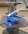 Cross Slide Drill Press Vise With 6 Inch Jaw 2 Way X Y Axis Heavy Duty Cast Iron Bench Vise Clamp with dual-handle control