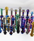 Rison titanium flanged hex bolt, M8x1.25x20mm, burnt blue, 6AL4V aerospace Ti, pack of 5