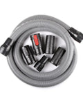 Long 1.875-Inch By 10-Foot Heavy Duty Contractor Hose For Wet Dry Shop Vacuums with adapters, flexible and crimp resistant.