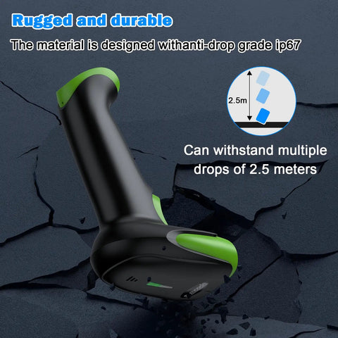 Wireless Bluetooth And USB Barcode Scanner With 2.4G Connectivity Ergonomic Handheld Reader For 2D And 1D Barcodes And QR Codes CMOS Imaging For Screen And Fuzzy Code Recognition Fast No Fuss Scanning