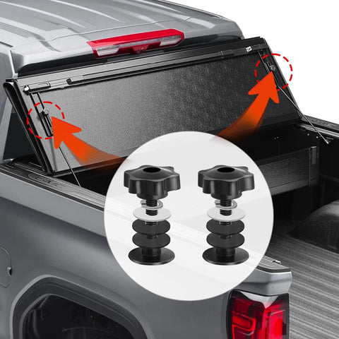 Tough As Nails Tonneau Cover Clamp Service Kit With Smooth Glide Elevator Bolt Assembly And Slick Slider Knobs for truck bed cover.