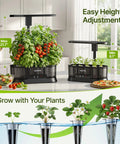 Indoor setup of Hydroponic Growing System With Removable Water Tank 36W Dimmable Full Spectrum LED Grow Light 12 Pod Indoor Herb Garden