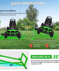 Heavy Duty Lawn Mower Lift Jack for Riding Tractor & Garden Mowers 880 Lbs Capacity High Angle Tilt Crank Stand in operation at 35 degrees