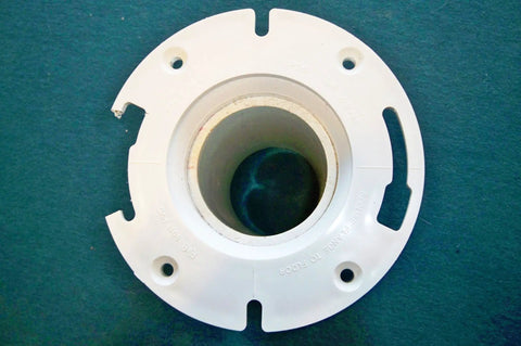 Toilet Flange Removal Tool for Quick Safe 3 Inch Pipe Flange Extraction Pro Grade and Easy to Use, shown in white on a blue background.