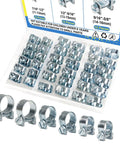 36Pcs Mini Fuel Line Clamps Assortment Kit For Automotive Gas And Diesel Lines Includes One Quarter Inch Five Sixteenths Inch And Three Eighths Inch Adjustable Zinc Plated Hose Clamps Pipe Clip Tube Fasteners Storage Box With Labels Gearhead Friendly