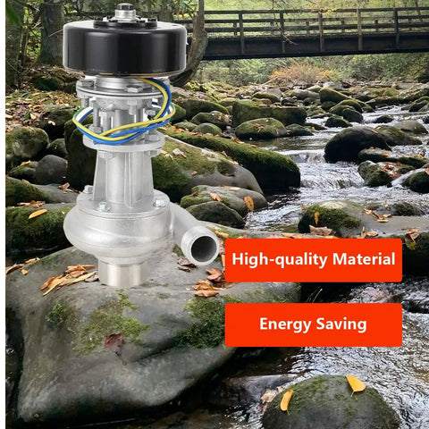 Portable 110V 220V 1000W Micro Hydroelectric Water Turbine Generator Power Station in outdoor stream setting