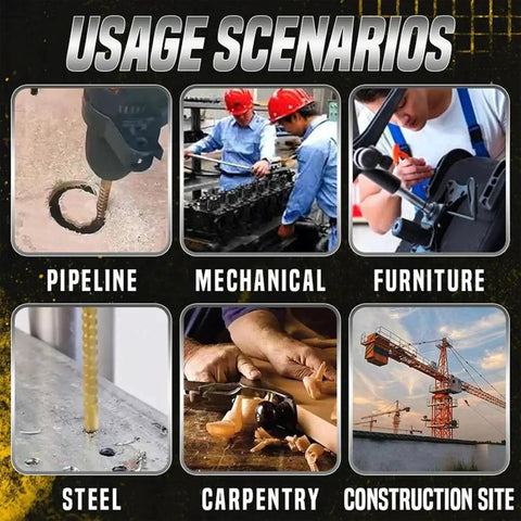 High Speed Steel Titanium Coated 6 Piece Metalworking Tool Set For Drilling, Cutting, And Carving Like A Boss With Serrated Edges For Quick Debris Discharge, Smooth Cuts, And Precision Positioning In Carbon Steel Kit usage scenarios for pipeline, steel, carpentry