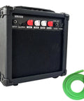 20 Watt Portable Electric Guitar Amp With Headphone Input And Aux Phone Audio Link Built In Gain Control Compact Black Amp