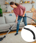 Miele Curved Hose Extension For S2110 S501 S524 And C1 C2 C3 Canister Vacuums in use during home cleaning, black plastic wand