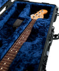 Titan Series Beefy Waterproof Bass Guitar Case for Jazz and Precision Styles IP67 Dustproof and Water Resistant Right Handed Lightweight NK-7 Resin Build ATA-300 Certified for Tough Travel, open case with bass neck