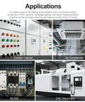 Applications of a 3 Pole 24V AC 40A Heavy Duty HVAC Contactor in control cabinets, CNC machinery, air conditioners, and AC/DC systems.