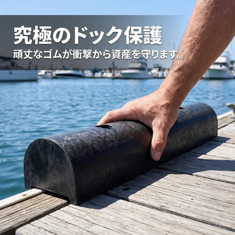 Semi Circular Black Rubber Dock Guard Extruded Protector For Outer Wheel And Port Docks Marine Grade Rubber Bumper
