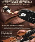 Heavy Duty Snap Fastener Kit With 210 Pieces Of Marine Grade Stainless Steel Snaps for punching through leather