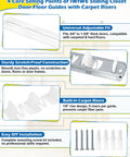 Adjustable Sliding Closet Door Floor Guides With Carpet Risers, 2 Pack, Universal Fit for 3/4 to 1-3/8 Inch Thick Doors