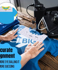 T Shirt Alignment Ruler Kit For Vinyl Designs 4 Piece PVC Ruler Set For Centering Graphics On T Shirts Heat Press Accessories in use
