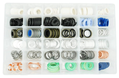 330 Piece Oil Drain Plug Gasket Set With Nylon Gaskets 36 Sizes Assortment Kit For M12 And M14 Replacements Fits Most Cars And Equipment
