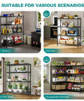 Beefy Heavy Duty Wire Shelving Unit With Four Adjustable Shelves Metal Storage Rack 350 Lb Per Shelf And 1400 Lb Total Capacity Easy No Tools Setup 18 Inch Deep 46 Inch Wide 59 Inch High in kitchen and garage use