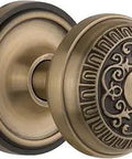 Classic Rosette With Authentic Egg And Dart Round Door Knob For Vintage Or Modern Doors Premium Door Hardware