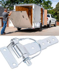 Removable D Type Trailer Hinge For Trucks Vans Caravans And Gate Doors Beefy Heavy Duty Detachable Trailer Door Hinge Hardware For Strong Reliable Connections On Trailers Gates And Horse Trailers, zinc-plated steel D-type hinge on trailer door