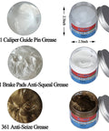 Complete Brake Caliper Grease Kit With 661 Guide Pin Grease, 561 Anti Squeal, And 361 High Temperature Copper Anti Seize in containers