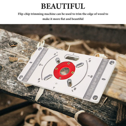 Router Base Plate For Trimming Machine And Engraving Tools, Aluminum Router Sled For Woodworking on wooden surface
