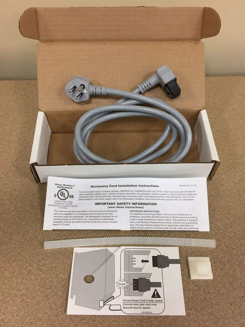 Dishwasher Power Cord Replacement For Bosch Thermador Gaggenau in box with instructions and accessories
