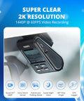Front Car Dash Cam A119 V3 2K 2560X1440P Quad HD Plus 60fps With 5MP STARVIS Sensor on car windshield