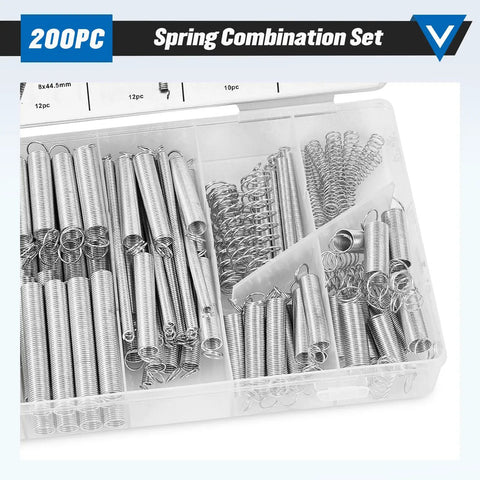 Heavy Duty Compression Springs Kit For Industrial Use With Galvanized Coil Springs Sorting Set By Size And Type Pro Grade