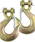 Three Eighths Inch Clevis Slip Hook With Latch Grade 70 Forged Steel 18,000 Lbs Capacity Heavy Duty Chain Hook For Towing Rigging