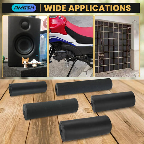 Half Inch Thick Neoprene Foam Sheet 17 Inch Wide 60 Inch Long Non Adhesive Padding For DIY Gaskets Seals Pads Crafts Flooring And Anti Vibration Cushioning