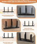 Closet Door Floor Guide Kit 4 Pack For 1-3/8 Inch Doors Universal Fit Keeps Sliding Doors Stable And Quiet On The Track