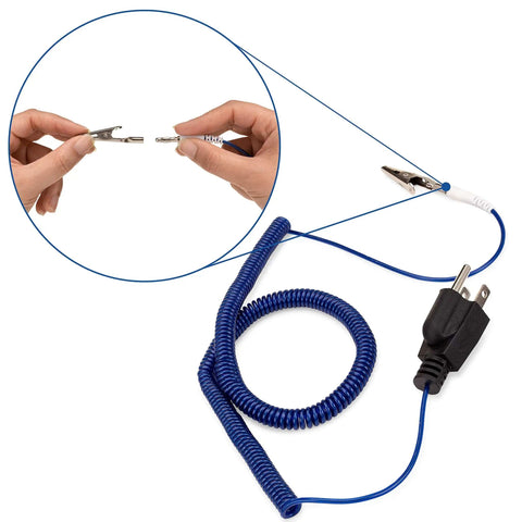 Anti Static Wrist Strap Kit With Grounding Cord For ESD Protection And Static Discharge Adjustable Grounding Bracelet detail