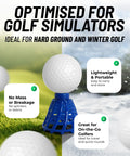 Pro Speed Plus Flexible Plastic Golf Tees Eight Pack For Indoor Golf And Golf Simulators White Durable Tees with flex tech.