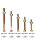 Crib Screws And Barrel Nuts Kit For Bunk Beds And Cribs, 25 M6 Bolts 40mm 50mm 60mm 70mm 80mm Plus 25 Barrel Nuts