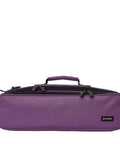 Rugged Slick Flute Case Cover For Large Molded Instruments Built Different With Heavy Duty 600D Nylon Purple Exterior, front view