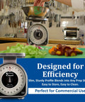 Mechanical Dial Scale For Kitchen And Restaurant 2 Pound Capacity Battery Free Accuracy Large Easy Read Dial Durable Metal Construction