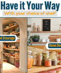 Pantry and kitchen shelves showcasing storage ideas with the 6 Inch Floating Shelf Bracket Set With Hidden Supports And Screws.