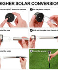 Steps to assemble 30 Pack Solar Pathway Lights Outdoor LED Landscape Lighting Waterproof Stainless Steel Garden Lights