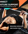 Man using Sling Bench Press Band For Men And Women Power Weight Lifting Fitness Gear Push Up Assist Strength Training Equipment For Home Gym Adjustable Resistance Band Block during bench press in gym.