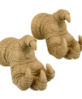 Talons Of The Dunheviel Dragon Wall Sculptures Set Dope Gothic Dragon Claw Wall Art, beige dragon talons against white backdrop