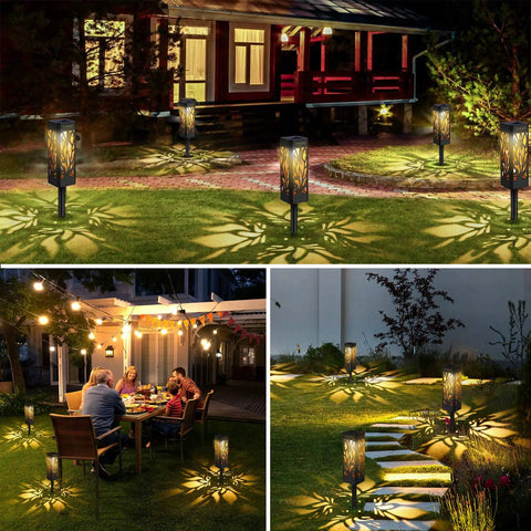 Upgraded Solar Pathway Lights Bigger And Brighter Outdoor LED Landscape Lighting for Path Yard and Walkway Waterproof 8 Pack
