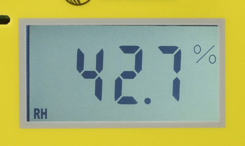 Pinless Concrete Moisture Meter For Quick Non Destructive Readings On Smooth Concrete No Surface Damage Detect Hotspots And Plan Sensor Placement With Included Standard Calibrator, RH 42.7% display
