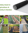 Heavy Duty Weed Barrier Landscape Fabric For Gardens And Yards Nonwoven Polypropylene Ground Cover Eco Friendly And Durable Weed Control Mat Green Black Design Easy Install 3x30 Ft shown in various garden and yard installations